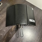 Studio Microphone Isolation Shield Foldable With Acoustic Absorbing Foam Black