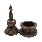 Round Buddhist Stupa Box - Trinket Or Sweet Container