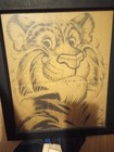 Early Esso Tiger Print 1959 Esso Gas Station Advertising Sign Rare Piece