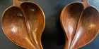 2 Vintage Wooden Salad Bowls Or Key Jewelry Holder Great Shape