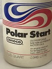 Vintage Conoco Polar Start 1 Quart Empty Plastic Body Oil Can Gas Advertising