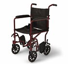 Medline Aluminum Transport Chair With 8    Wheels  Red - Mds808200are