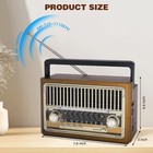Retro Portable Radio Am Fm With Bluetooth Speaker Flashlight support Tf Card Usb