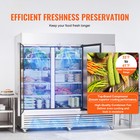 82  Commercial Refrigerator Reach In Upright Refrigerator Cooler 3 Solid Doors