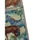 Vintage 90s Joymax Woven Tapestry Horse Tote Bag Pastoral Scene Matching Purse
