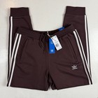 Adidas Men Size Large Originals 3-stripe Slim Fit Jogger Pants Brown Im2109 L