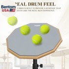 Drum Practice Pad Snare Drum Stand Set 12 In With Double Sided Silent Drum Pad 