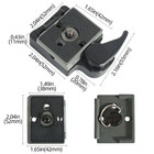 Aluminum Quick Release Plate Clamp Adapter For Manfrotto 200pl-14 Tripod Grey