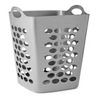 Flexible Square Laundry Hamper W  Handles Breathable Storage Basket Clothes New
