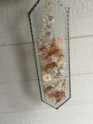 Vintage Pressed Dried Flowers In Glass   Pewter Frame Window Art 16  4   