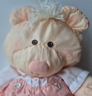 Vintage 1986 Fisher Price Puffalump Peach orange Bear Tuxedo Stuffed Plush