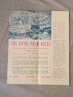 Royal Palm Hotel Havana Cuba Vintage Illustrated Print Ad Brochure Aaa
