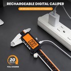 Hardell Digital Caliper  Rechargeable Calipers With Large Orange Screen  Anti   