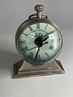 Pottery Barn Railway Regulator Desk Mantle Magnified Clock  Tinted Glass Face