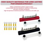 12v Terminal Block Bus Bar   2x 12 Cover Distribution Bus Bar Auto Boat Power Aa