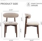 Dining Chairs Set Of 2 4 6  Modern Fabric Upholstered Kitchen Side Chairs