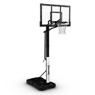 Spalding 60  Acrylic Adjustable Screw Jack Basketball Hoop Breakaway Rim Wheels