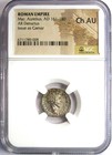 Marcus Aurelius Silver Roman Ar Denarius 161-180 Ad - Certified Ngc Choice Au