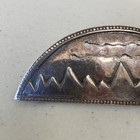 Sterling Silver Native American Brooch Scenic Mountain Signed From Estate