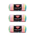 Worsted Weight Yarn 3 Pack Acrylic Size 4 Medium 236 Yards Retro Stripe For