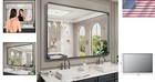 Large Rustic 60x40 Inch Rounded Rectangle Bathroom Mirror With Anti-rust Frame
