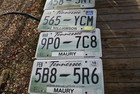 Lot Of 20 Expired Tennessee License Plates  Tags  Used Original  Craft  Collect