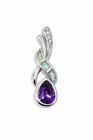 Boho Earrings     Purple Crystal   Imitation Blue Fire Opal Studs
