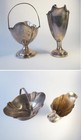 Antique J E Caldwell Sterling Silver Art Deco Creamer And Candy Dish Tea Set