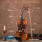 New 1 4 Full Size Natural Color Acoustic Violin W  Case Bow Rosin