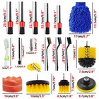 33pcs Car Cleaning Kit Interior Exterior Auto Detailing Wash Drill Brush Part Zi