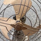 Ge Vintage Table Fan Metal 1940  Tilt 3-blade Antique Art Deco Bronze