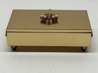My Lady   s Vintage Small Rectangular Crown Trinket jewelry Box W 2 Compartments