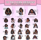 Shejdgart Dtf Transfers Ready To Press - 20 Pcs Black Women Iron 
