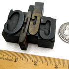4 Vintage Mixed Font Letterpress Wood Type C s  Beautiful Patina 