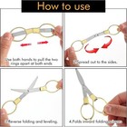 3 Pcs Stainless Steel Badge Reel Scissors  Safety Small Portable Folding Scissor