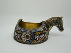 Russian Enamel And 84 Silver Kovsh With Horse