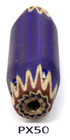 Sweet Torpedo Antique Venetian Chevron Trade Bead African Px50  Bg 37