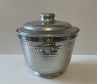 Vintage Mid Century Hammered Aluminum Ice Bucket Made In Italy  1950