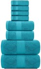 Luxury Aqua Bath Towel Set - Spa Soft Cotton 2 bath 2hand 4 wash 8 Piece