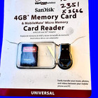 Sandisk 4gb Microsd Memory Card   Mobilemate Micro Card Reader Sd Adapter