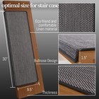 Bullnose Carpet Stair Treads Non Slip Indoor Reusable Runner Black 30x9 5 Inch