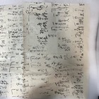 Handwritten Asian Calligraphy Rice Paper Document 25in X 20in