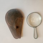 Antique American Optical Co Magnifying Glass With Leather Snap Closure Case Snap