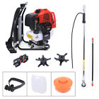 3 In 1 43cc 2 Stroke Backpack Gas Garden Brush Cutter Grass Trimmer Lawn Mower
