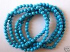 5mm Turquoise Bead Stretch Bracelet 5 Individual Strands Mix Match Blue 7 5-8 