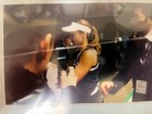 Martina Hingis Signed Framed Colored Paper With Photo And Ticket Used Condition