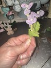 Vintage French Glass Beaded Flowers
