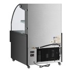 27 5 8  Black Horizontal Air Curtain Merchandiser With 1 Shelf And Led Lighting