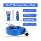2 Inch Suction Hose Pump Kit For Water trash Pump Includes 2  X 65ft Blue Dis   