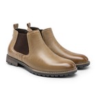 Mens Chelsea Boots Casual Slip-on Classic Dress Ankle Boot Black brown khaki